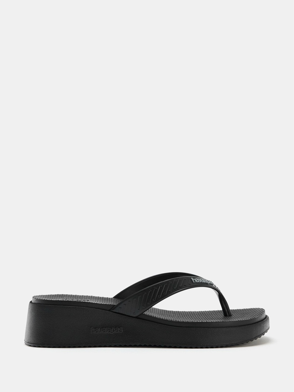 Platform Havianas Flip Flop Sandals — Black